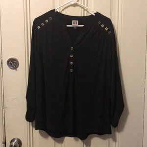 Anne Klein - Black blouse, 1X